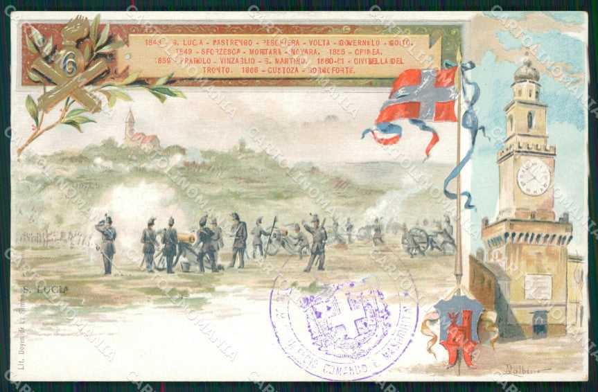 Militari Artiglieria VI Reggimento Santa Lucia cartolina MT8698 – fronte