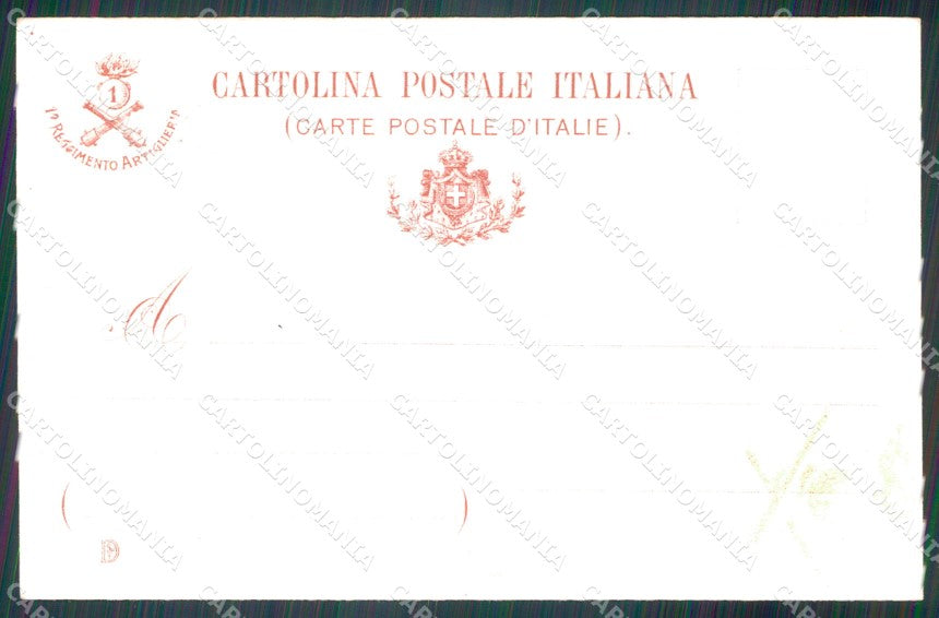 Militari Artiglieria I Reggimento Goito cartolina MT8705 – retro