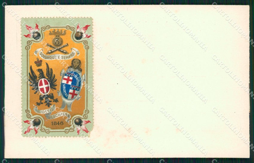 Militari Artiglieria III Reggimento Goito Peschiera cartolina MT8710 – fronte