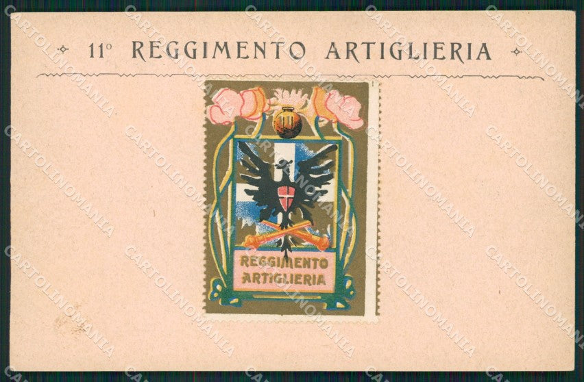 Militari Artiglieria 11 Reggimento cartolina MT8717 – fronte