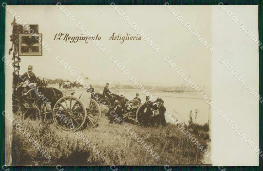 Militari Artiglieria 12º Reggimento Foto cartolina MT8720 – fronte