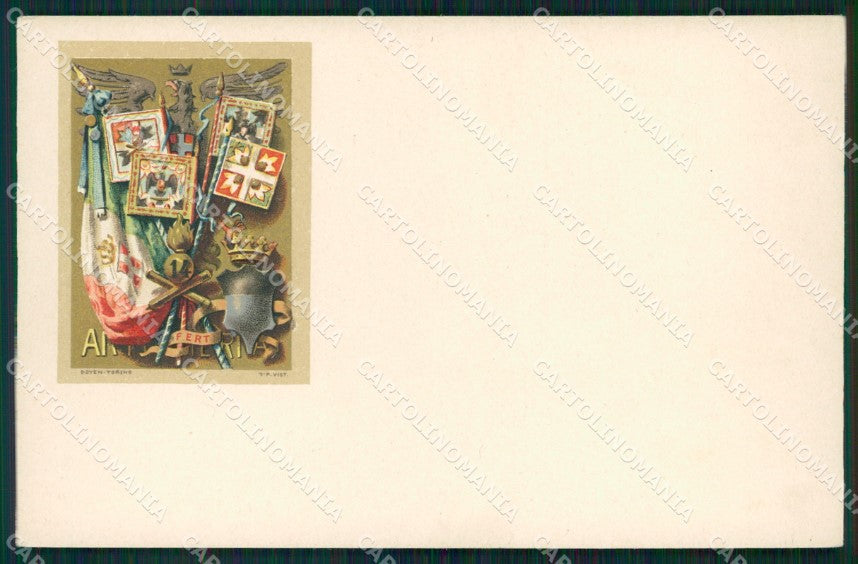 Militari Artiglieria 14 Reggimento cartolina MT8722 – fronte