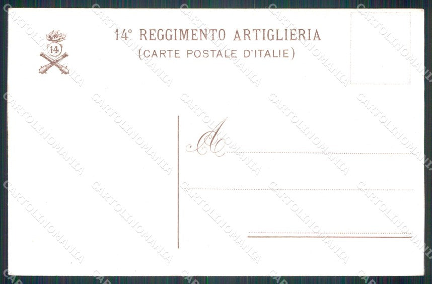 Militari Artiglieria 14 Reggimento cartolina MT8722 – retro