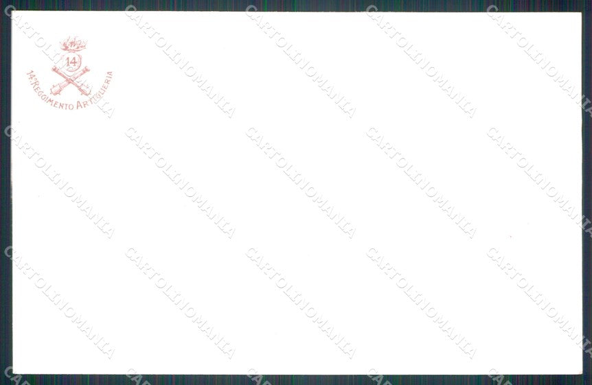 Militari Artiglieria 14 Reggimento cartolina MT8723 – retro