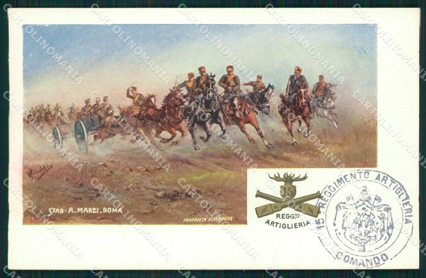Militari Artiglieria 15 Reggimento SCOLLATA cartolina MT8725 – fronte