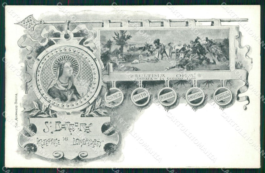 Militari Artiglieria 16 Reggimento Bombardieri Santa Barbara cartolina MT8727 – fronte
