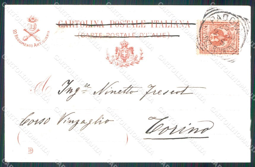 Militari Artiglieria 20 Reggimento Padova Spartito cartolina MT8740 – retro