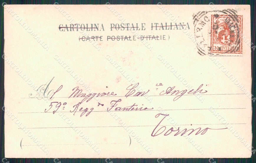 Militari Artiglieria XXII Reggimento Palermo cartolina MT8745 – retro