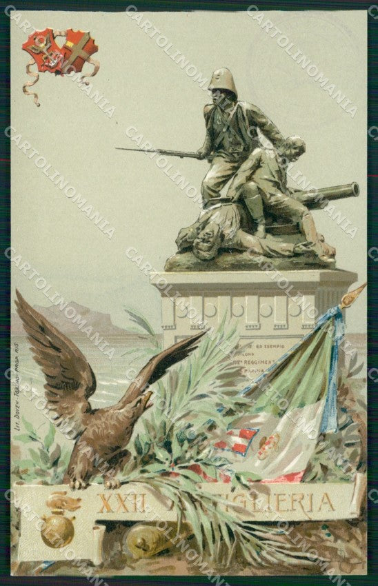 Militari Artiglieria XXII Reggimento Palermo cartolina MT8746 – fronte