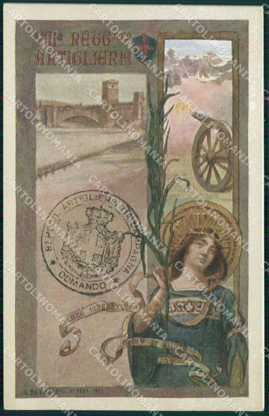 Militari Artiglieria VIII Reggimento Verona cartolina MT8752 – fronte