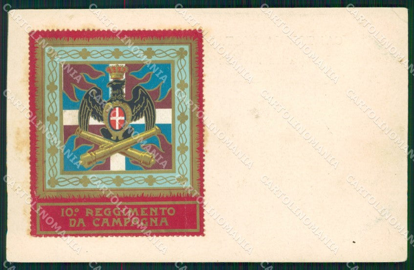 Militari Artiglieria X Reggimento PIEGA cartolina MT8753 – fronte