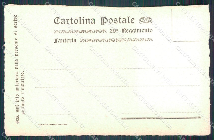 Militari Artiglieria XIV Reggimento cartolina MT8754 – retro