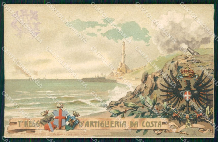 Militari Artiglieria I Reggimento da Costa Genova cartolina MT8761 – fronte