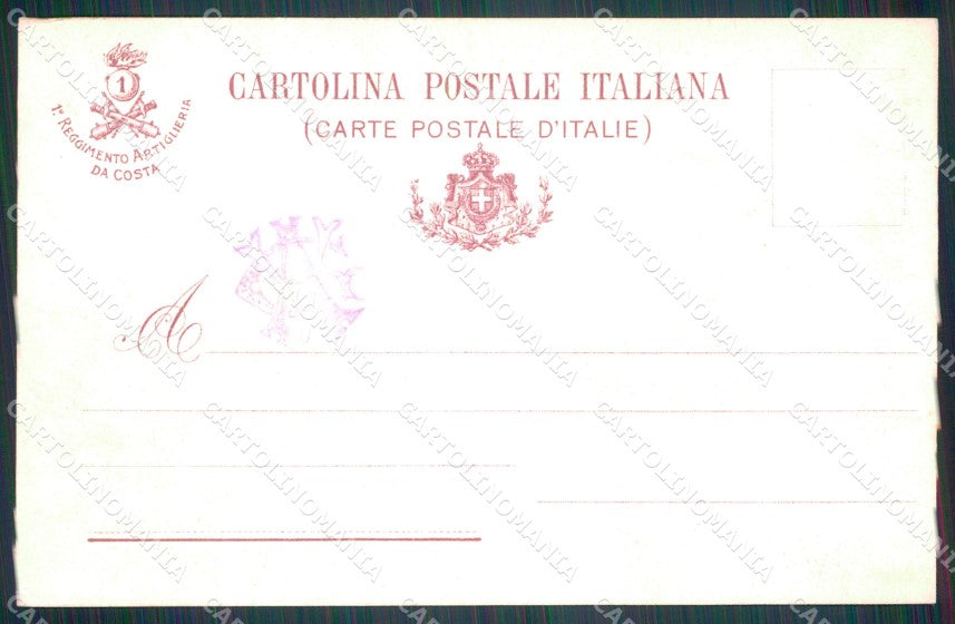 Militari Artiglieria I Reggimento da Costa Genova cartolina MT8761 – retro