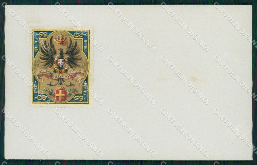 Militari Artiglieria III Reggimento da Costa cartolina MT8764 – fronte