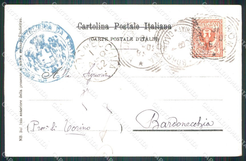 Militari Artiglieria X Brigata Fortezza Roma SCOLLATA STRAPPINO cartolina MT8771 – retro