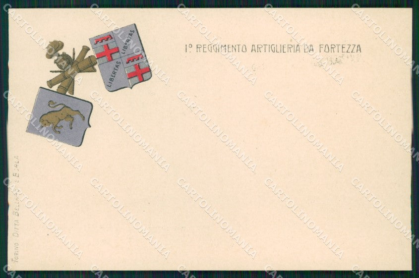 Militari Artiglieria I Reggimento Fortezza cartolina MT8777 – fronte