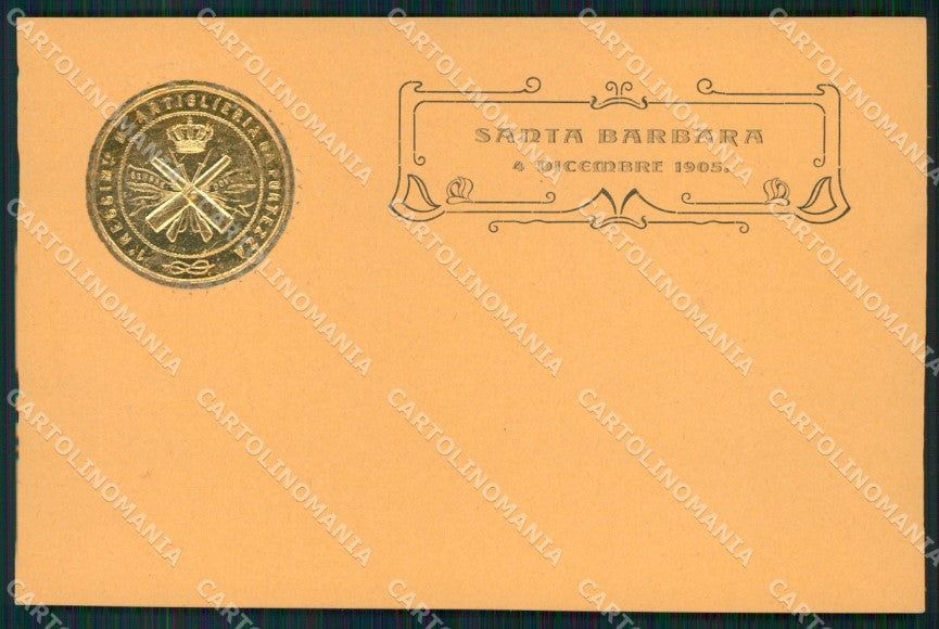 Militari Artiglieria I Reggimento Fortezza Santa Barbara cartolina MT8782 – fronte