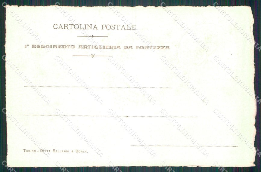 Militari Artiglieria I Reggimento Fortezza Santa Barbara cartolina MT8783 – retro