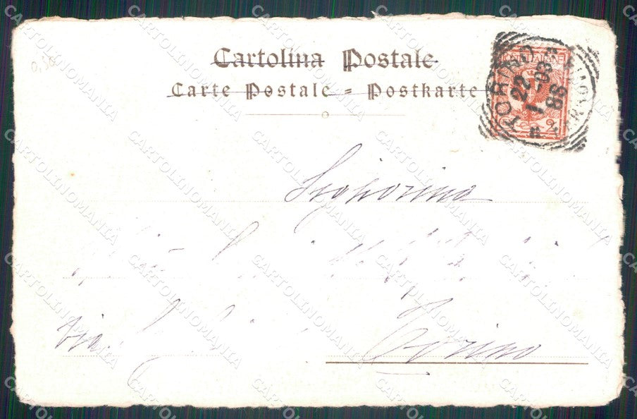 Militari Artiglieria I Reggimento Fortezza Novara ABRASA cartolina MT8800 – retro