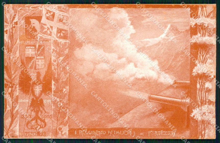 Militari Artiglieria I Reggimento Fortezza cartolina MT8806 – fronte