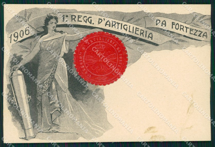 Militari Artiglieria I Reggimento Fortezza cartolina MT8808 – fronte