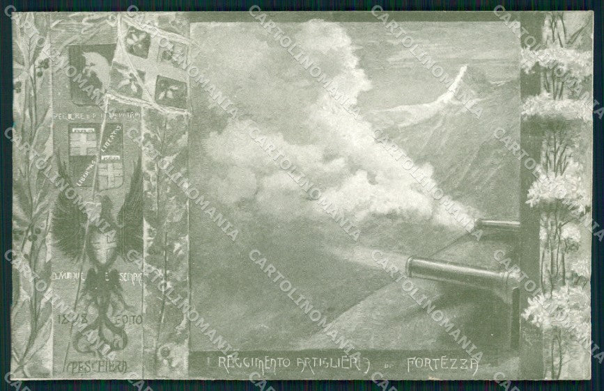 Militari Artiglieria I Reggimento Fortezza cartolina MT8810 – fronte