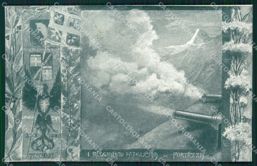 Militari Artiglieria I Reggimento Fortezza cartolina MT8812 – fronte