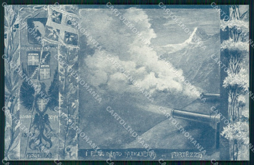 Militari Artiglieria I Reggimento Fortezza cartolina MT8815 – fronte