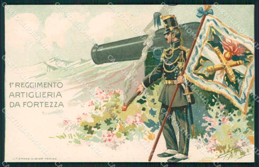 Militari Artiglieria I Reggimento Fortezza cartolina MT8820 – fronte