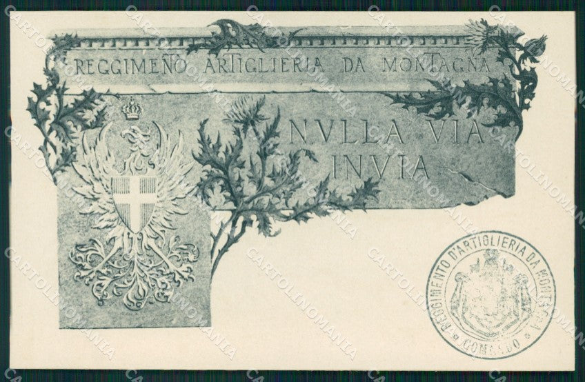 Militari Artiglieria Reggimento da Montagna Genta SCOLLATA cartolina MT8830 – fronte