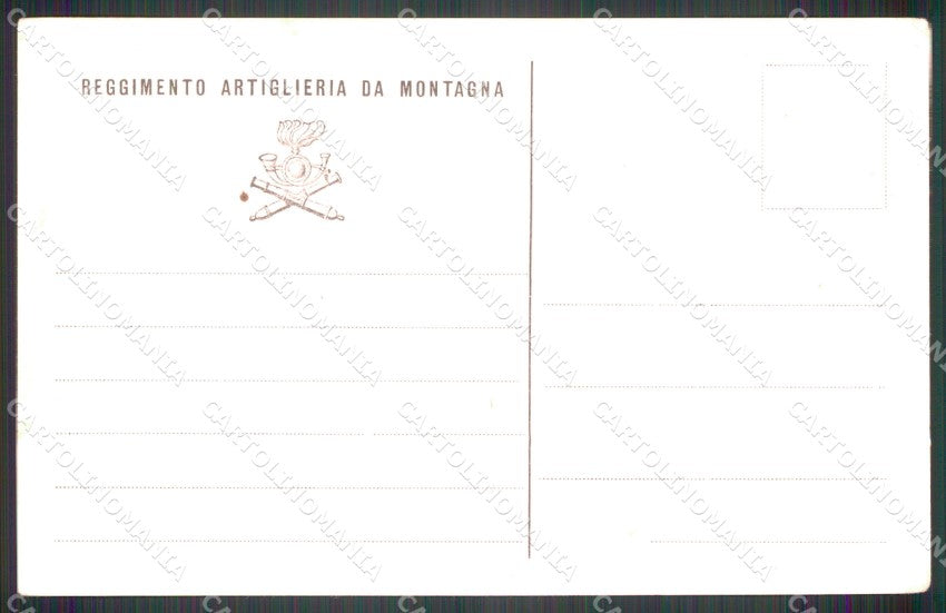 Militari Artiglieria Reggimento Montagna cartolina MT8833 – retro