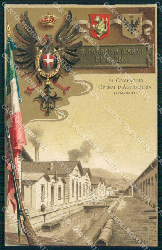 Militari Artiglieria V Compagnia Operai Armaioli Terni cartolina MT8839 – fronte