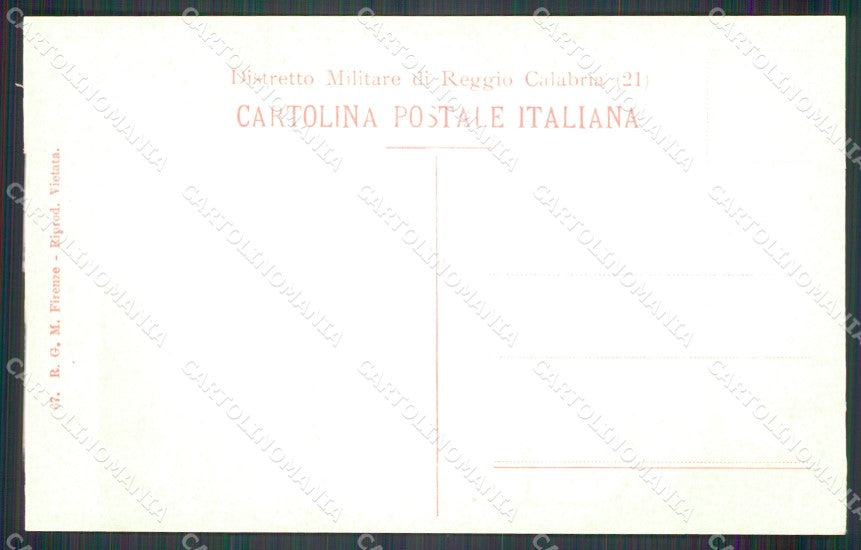 Militari Artiglieria Distretto Reggio Calabria cartolina MT8844 – retro