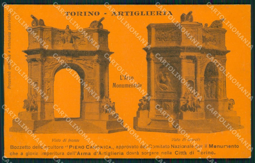 Militari Artiglieria Torino cartolina MT8845 – fronte