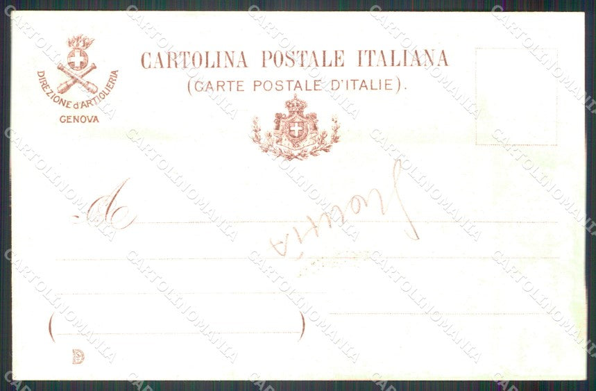 Militari Artiglieria Direzione Genova SCOLLATA cartolina MT8848 – retro