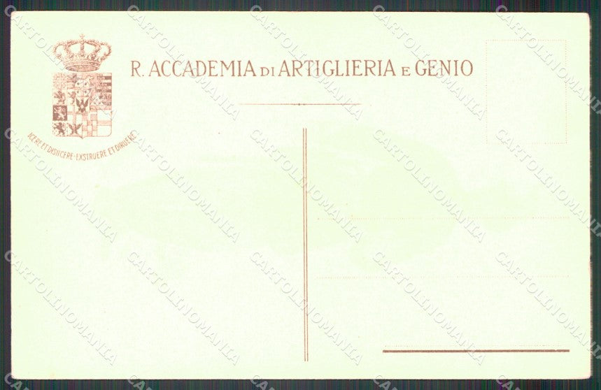 Militari Regia Accademia Militare Artiglieria Genio Torino cartolina MT8864 – retro
