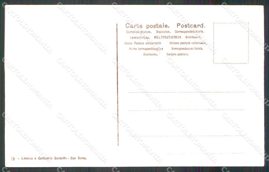 Militari Collegio Militare di Roma Campo di Sanremo cartolina MT8871 – retro