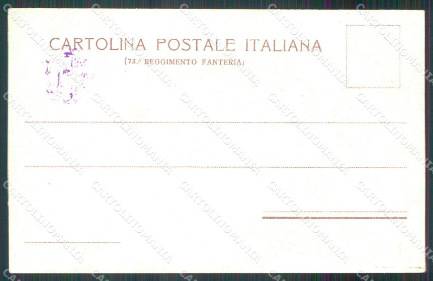 Militari 73 Reggimento Fanteria Spoleto III Granatieri cartolina MT8877 – retro