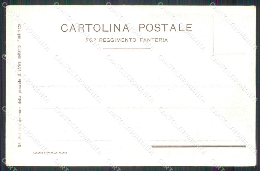 Militari 73 Reggimento Fanteria Adua cartolina MT8882 – retro