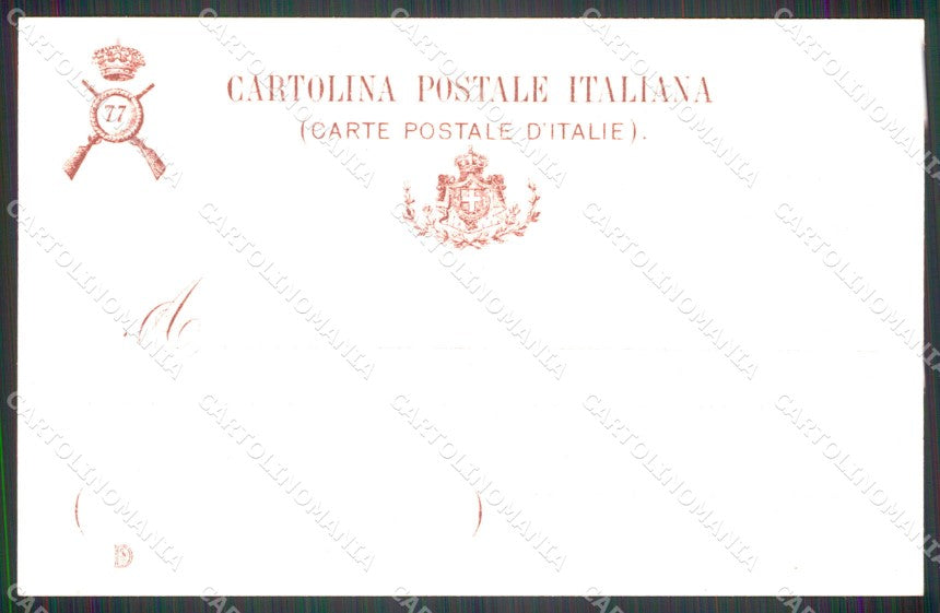 Militari 77 Reggimento Fanteria Brigata Toscana cartolina MT8883 – retro