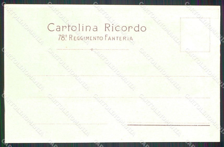 Militari 78 Reggimento Fanteria cartolina MT8885 – retro