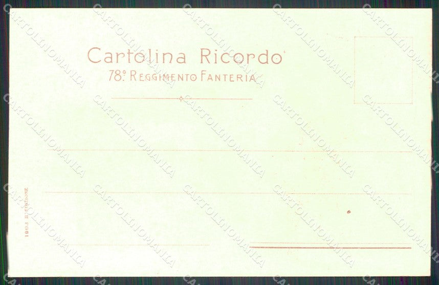 Militari 78 Reggimento Fanteria cartolina MT8886 – retro