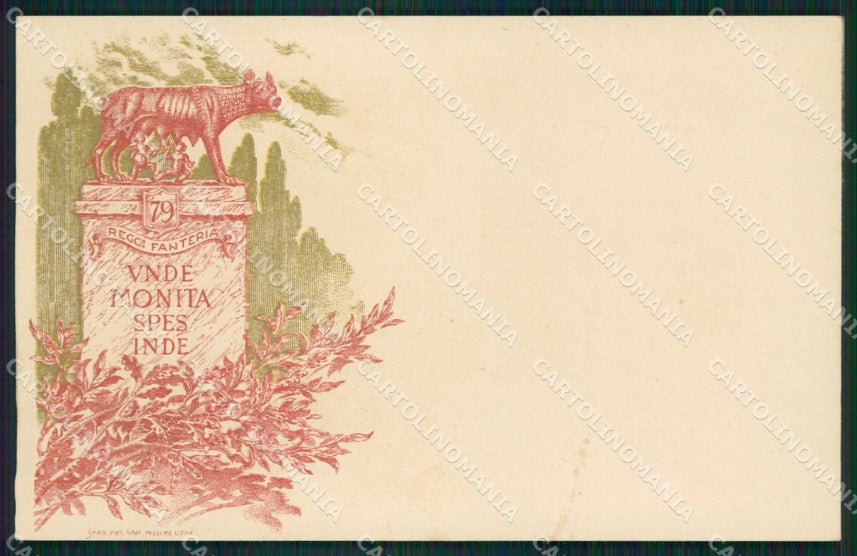 Militari 79 Reggimento Fanteria Roma cartolina MT8888 – fronte