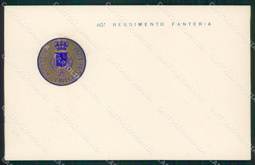 Militari 80 Reggimento Fanteria Brigata Roma cartolina MT8890 – fronte