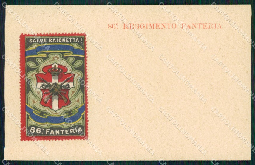 Militari 87 Reggimento Fanteria cartolina MT8907 – fronte