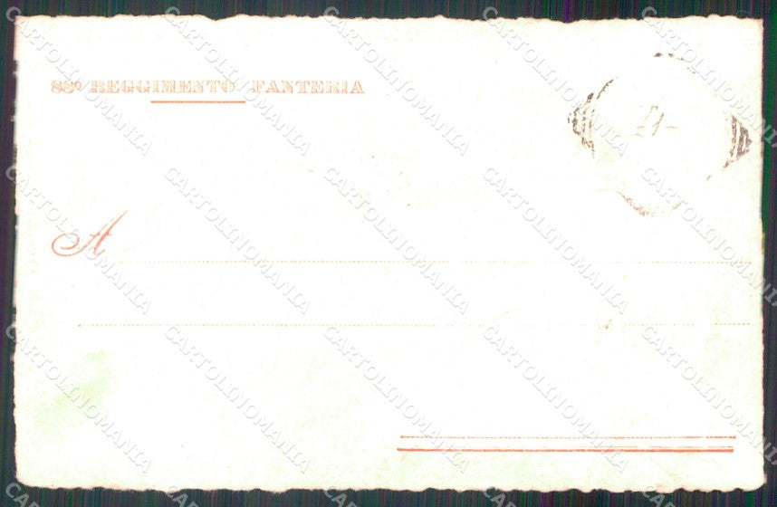 Militari 88 Reggimento Fanteria cartolina MT8912 – retro