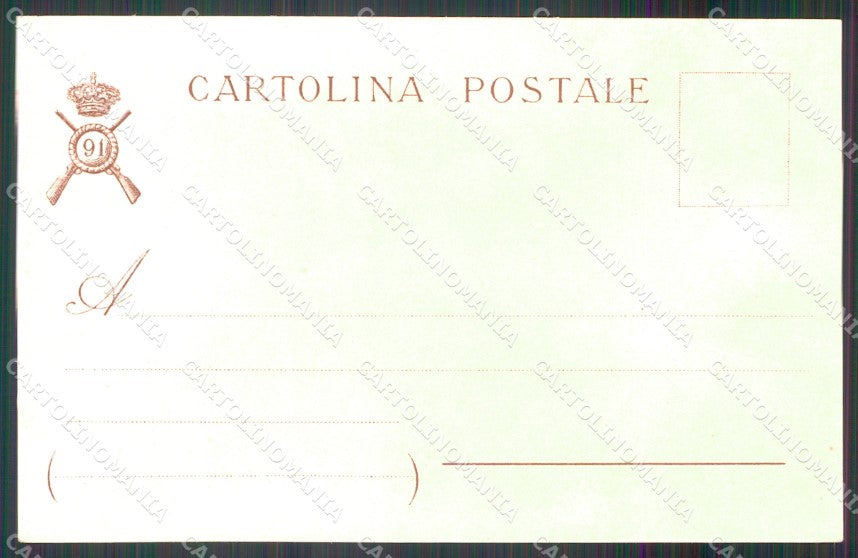 Militari 91 Reggimento Fanteria cartolina MT8921 – retro