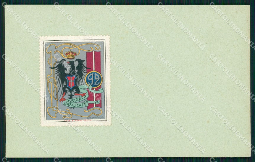 Militari 92 Reggimento Fanteria Brigata Basilicata cartolina MT8922 – fronte