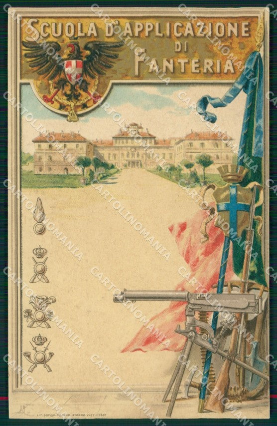 Militari Scuola Applicazione Fanteria ABRASA cartolina MT8935 – fronte
